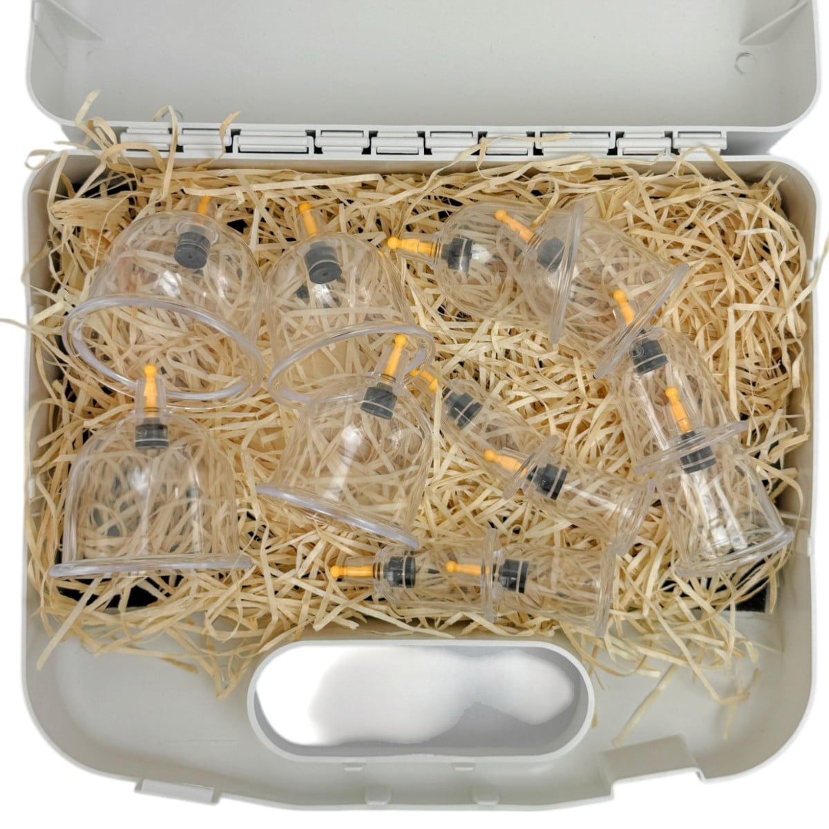 Kit Com 12 Ventosas De Acrílico com Aplicador Para Ventosaterapia ...