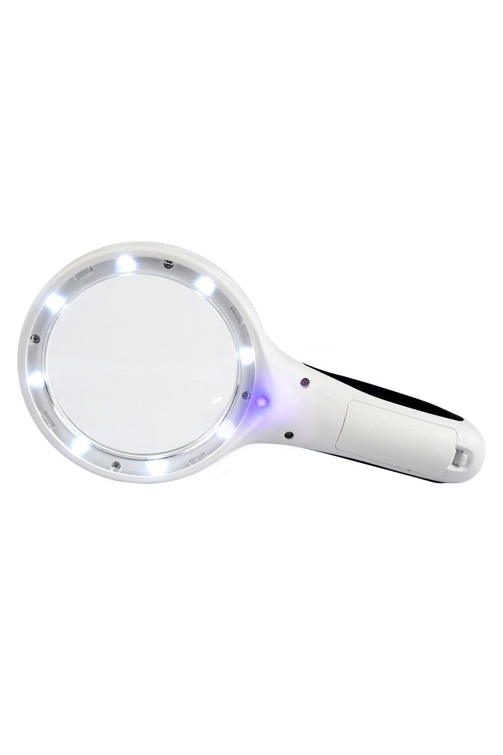 Mini Lupa de mão 90mm 8 LEDs brancos e 1 UV - Estek - Lupas de Mão e Wood - Estek | Site Oficial