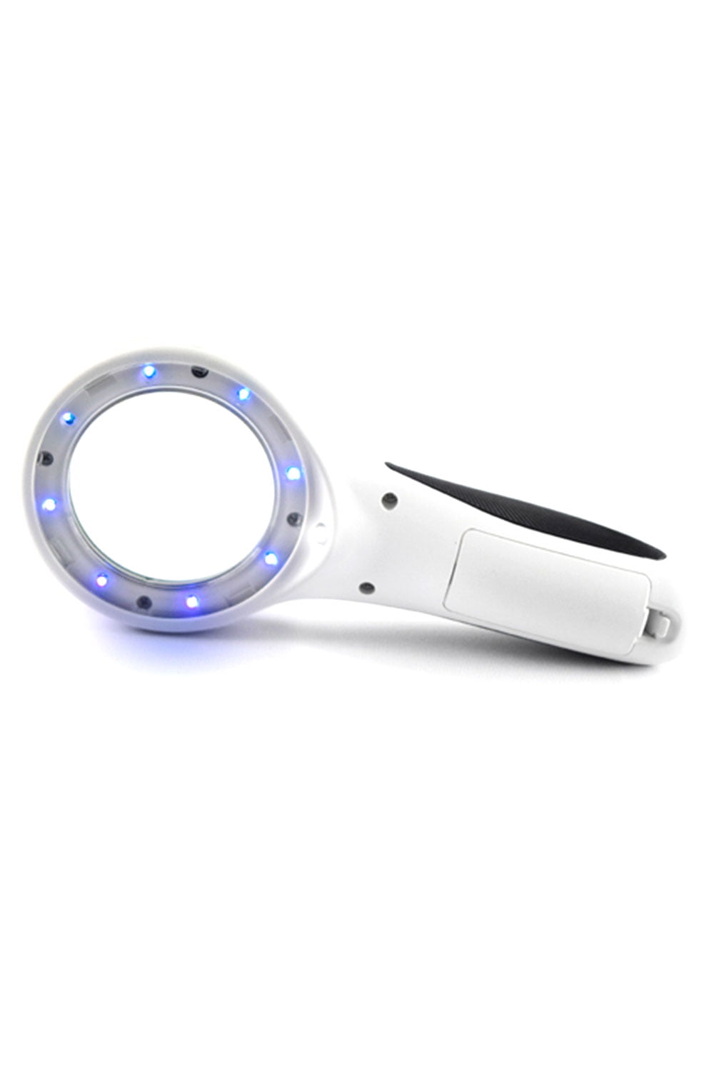 Mini Lupa de mão 60mm 8 LEDS UV e 1 Branco - Estek - Lupas de Mão e Wood - Estek | Site Oficial